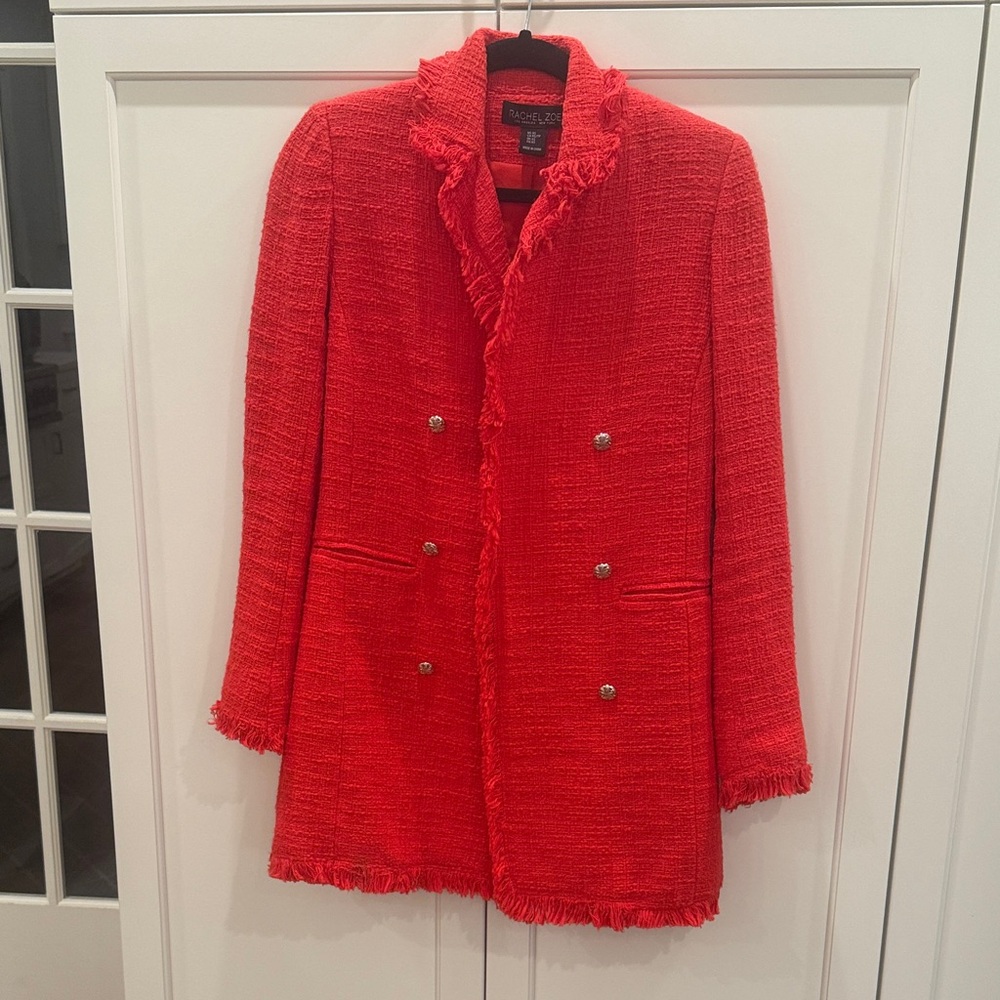 Rachel Zoe Red Textured Coat